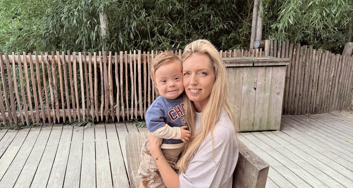 Kim samen met haar zoon James